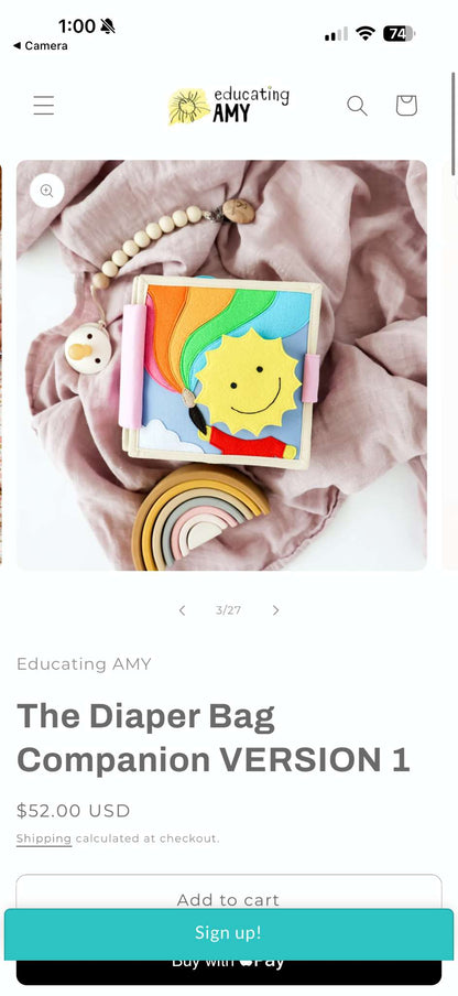 Educating Amy Felt Quiet Book