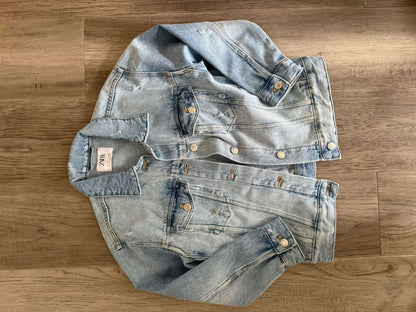 Zara Girls Denim Coat Size 10 (150), Kids 10