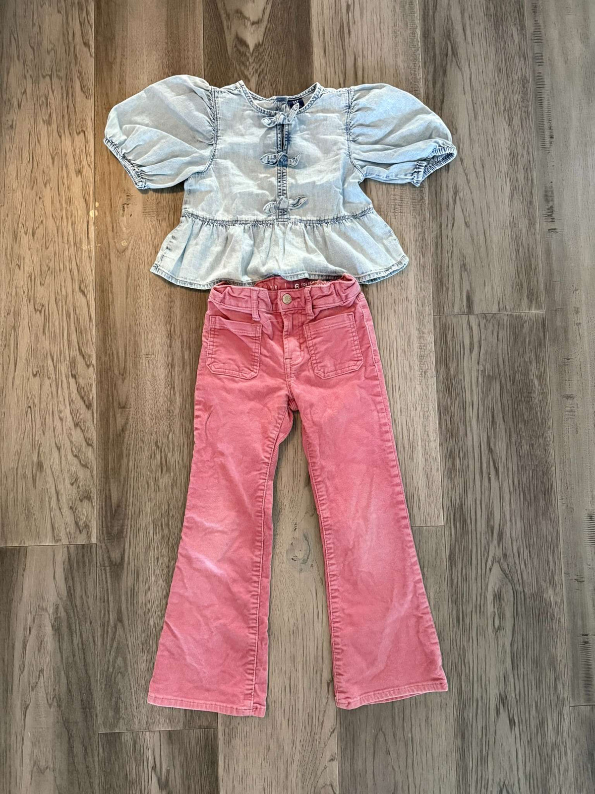 Girls GAP Pink Jeans and GAP Denim Top Size 6/7 (189), Kids 6/6X