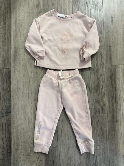 GAP Disney Girs 3T Matching Sweat Suit Set (181), Kids 3T