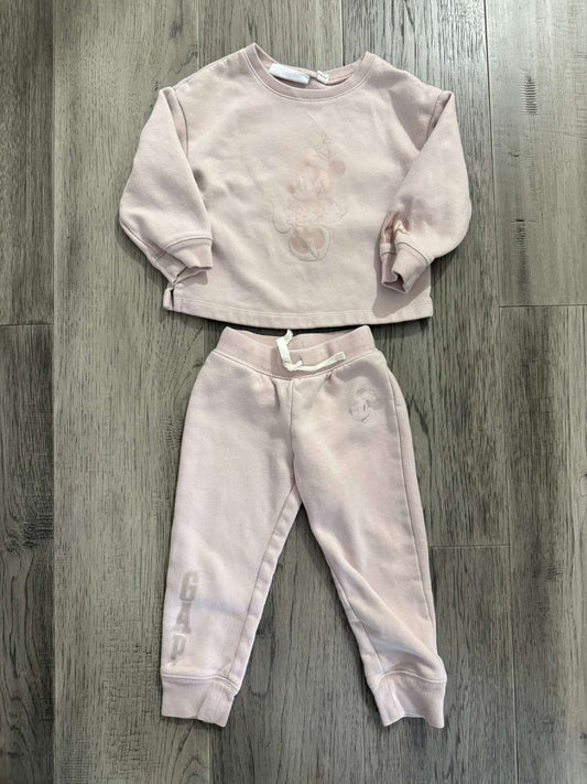 GAP Disney Girs 3T Matching Sweat Suit Set (181), Kids 3T