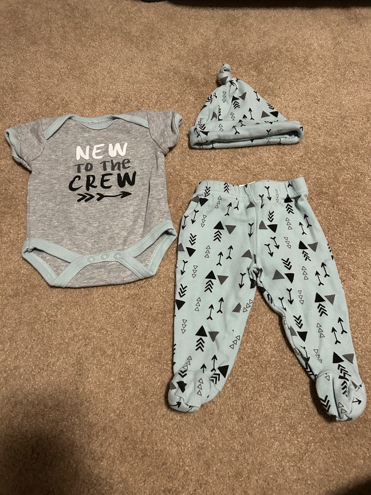 0-3 month onesie pants set, Kids 3 Month (0-3M)