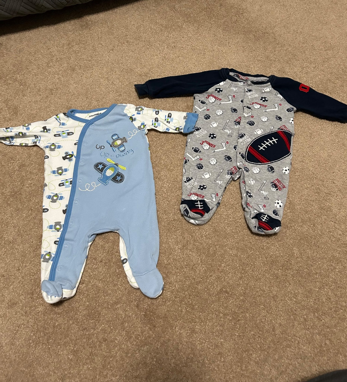 3 month sleepers x2, Kids 3 Month (0-3M)