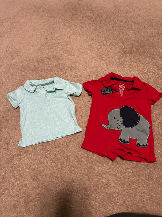 Shirt and Romper, Kids 6 Month (3-6M)