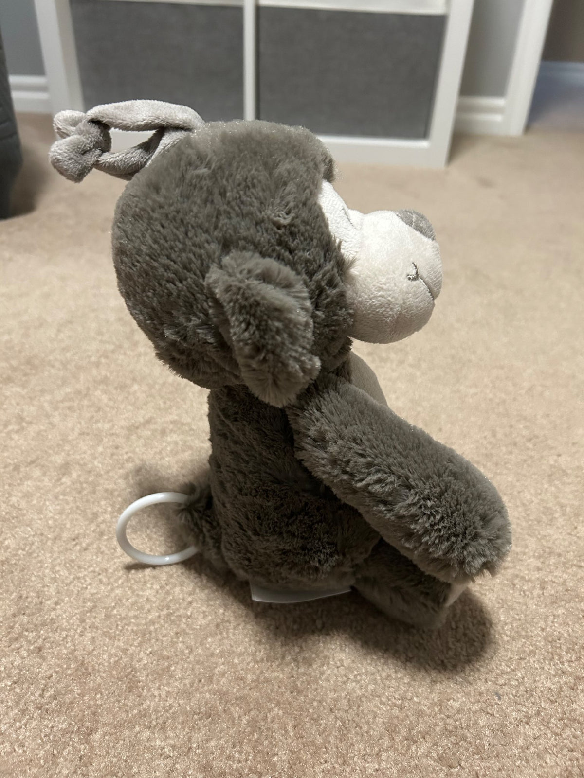 Musical pull toy monkey