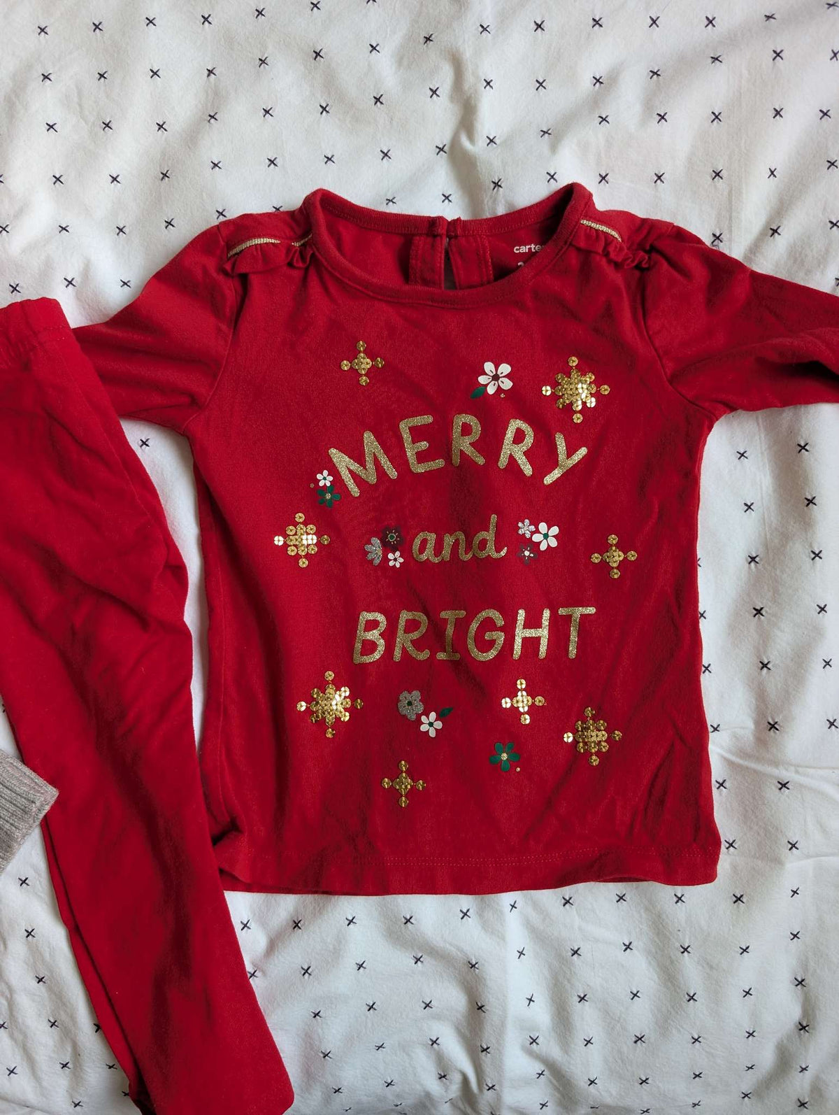 Toddler Girls Christmas Winter Bundle Knit Dress, Red Christmas, Size 2T, Kids 2T