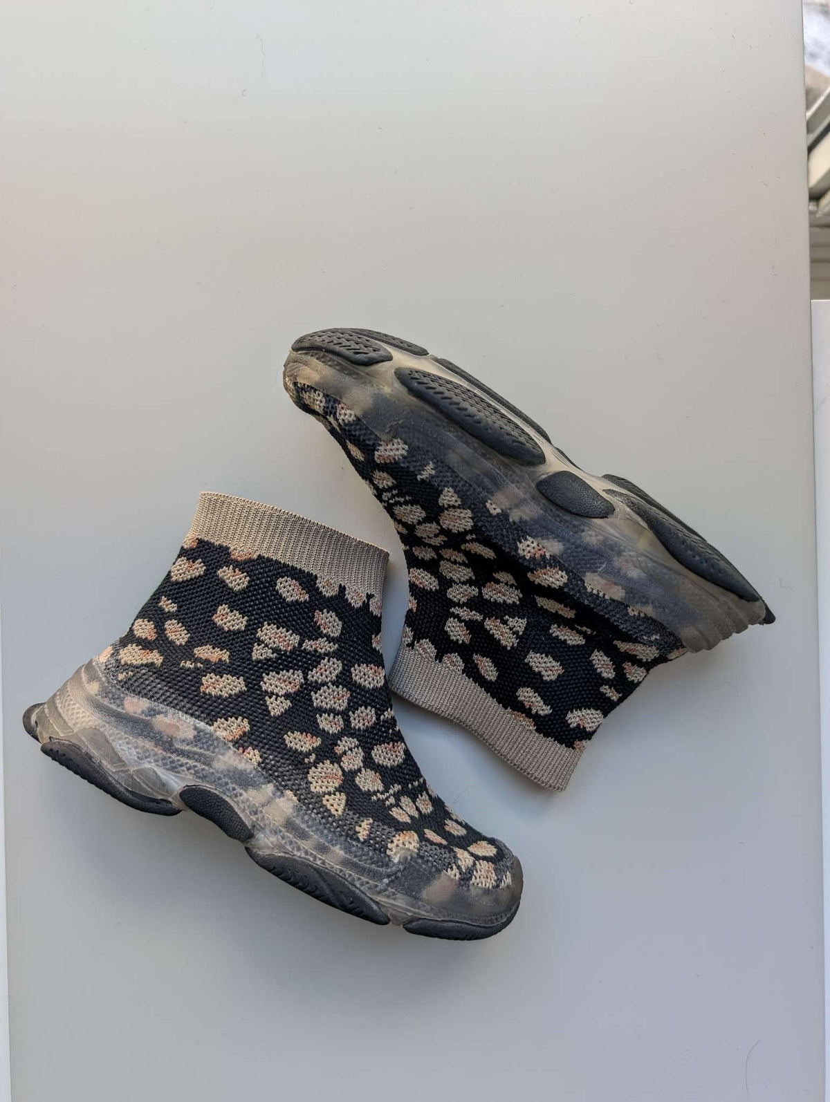 Toddler Girls animal print elastic high top mesh ankle boots, size 26, Shoes 9.5 (Toddler:2-4yr)