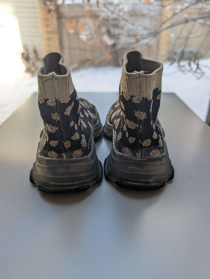 Toddler Girls animal print elastic high top mesh ankle boots, size 26, Shoes 9.5 (Toddler:2-4yr)