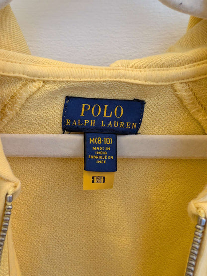 Girls Polo Ralph Lauren Yellow Hooded One Pice Romper, Size 8-10, Kids 8