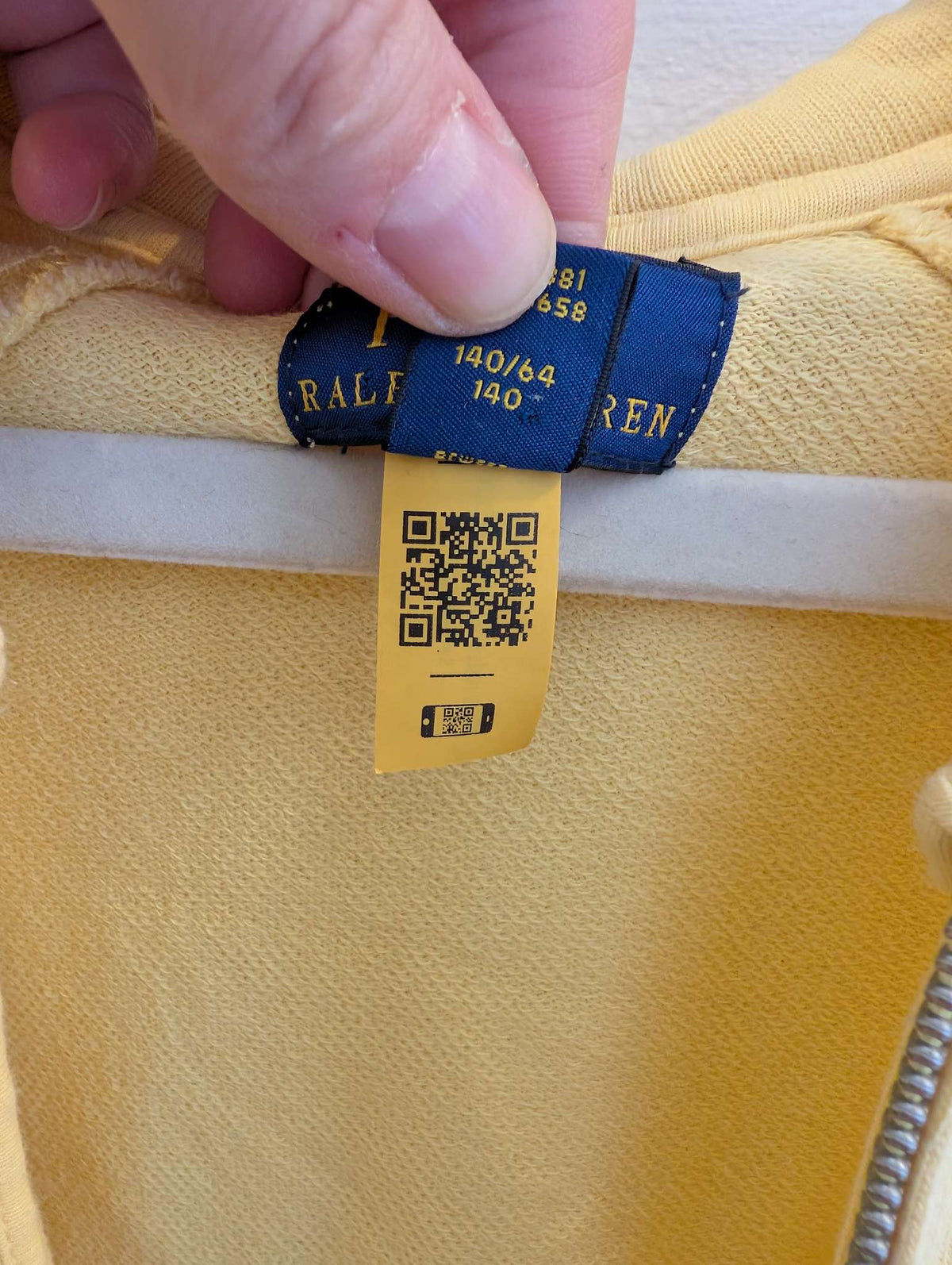Girls Polo Ralph Lauren Yellow Hooded One Pice Romper, Size 8-10, Kids 8