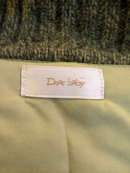 Dearbaby Knit Insulated Lined Pea Coat, olive green, kids size 4T, Kids 4/4T
