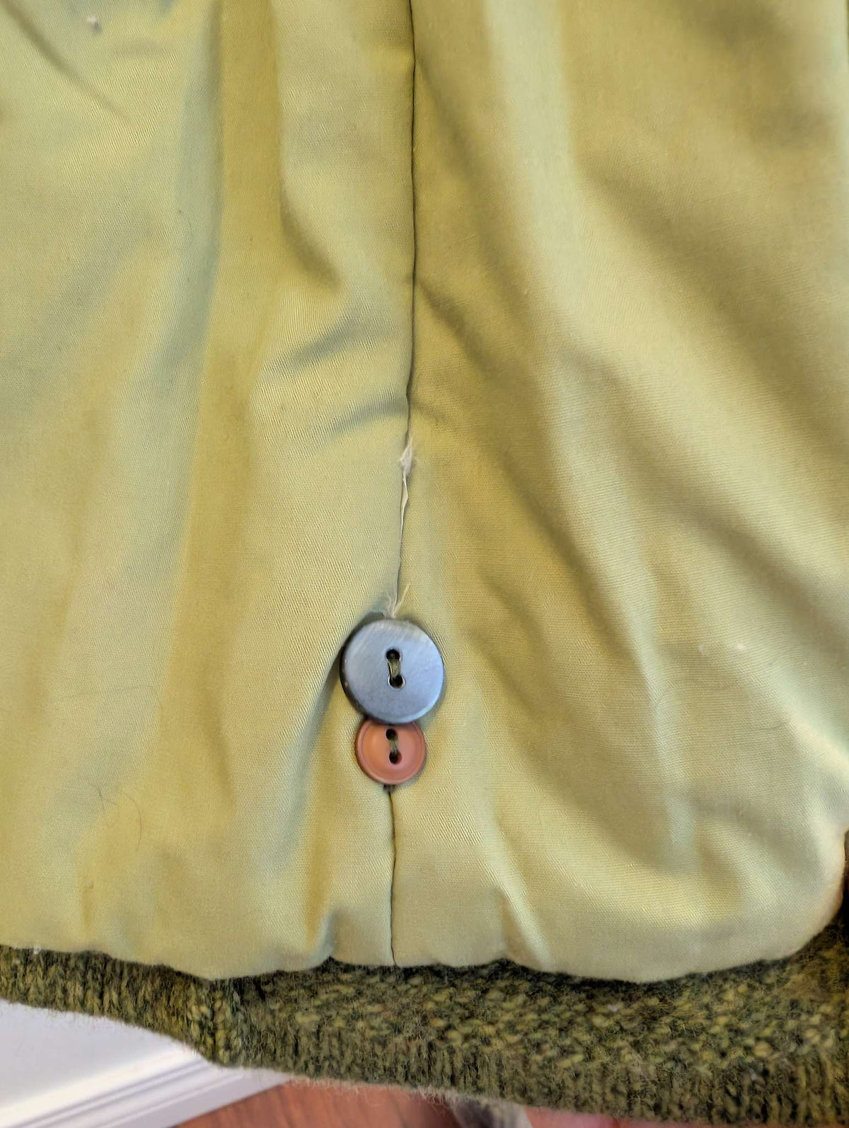 Dearbaby Knit Insulated Lined Pea Coat, olive green, kids size 4T, Kids 4/4T