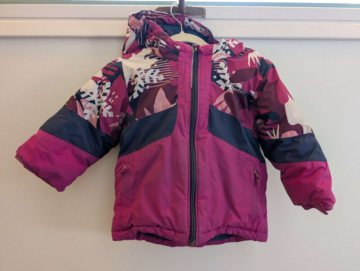 Girls Pink Winter Columbia Ski Jacket 4T, Kids 3T