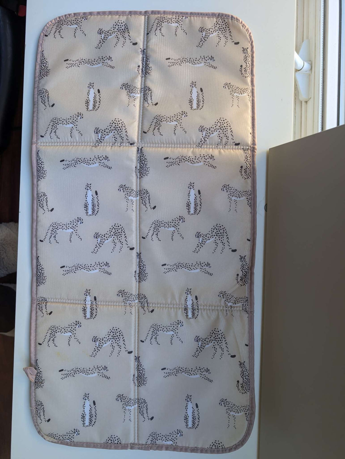 Cheetah Leopard Print Portable Baby Changing Mat / change pad