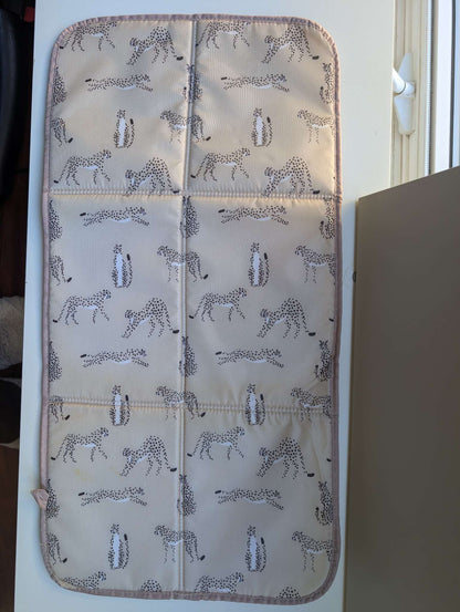 Cheetah Leopard Print Portable Baby Changing Mat / change pad