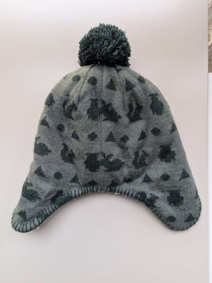 Toddler Boy Girl Kids Green pom pom Woods touque