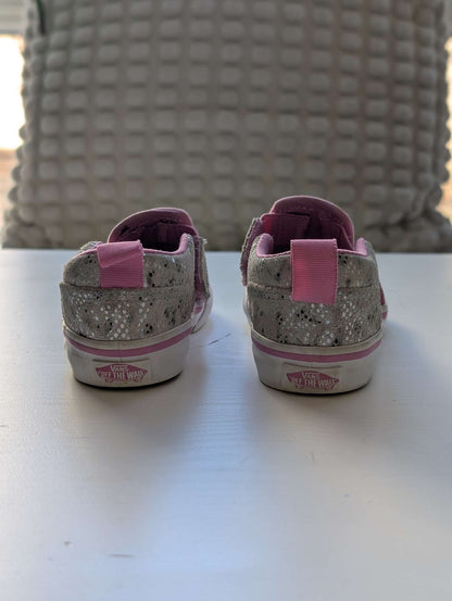 Vans Toddler girls pink and Silver Glitter Slip-On Shoes, toddler 4, Shoes 4 (Baby: 0-12 mth)