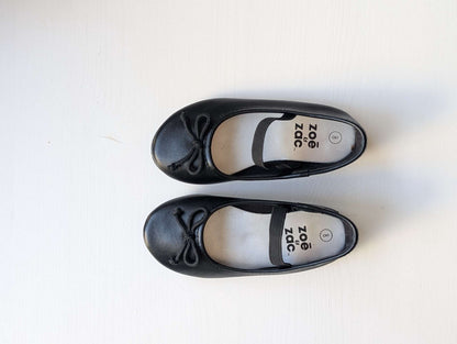 Zoe & Zac Girls Toddler Black Ballet Flats, Size 8, Shoes 8 (Toddler:2-4yr)