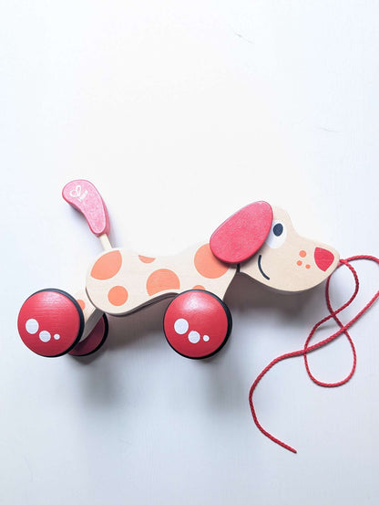 Hape Pepe the Puppy Wooden Pull Toy for Toddlers