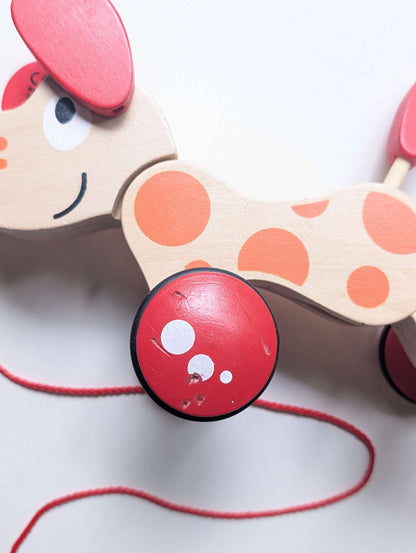 Hape Pepe the Puppy Wooden Pull Toy for Toddlers