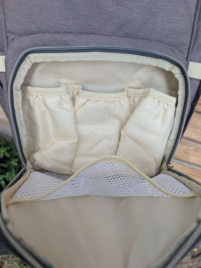 Pyeta Baby Diaper Bag Backpack, Grey, Great condition