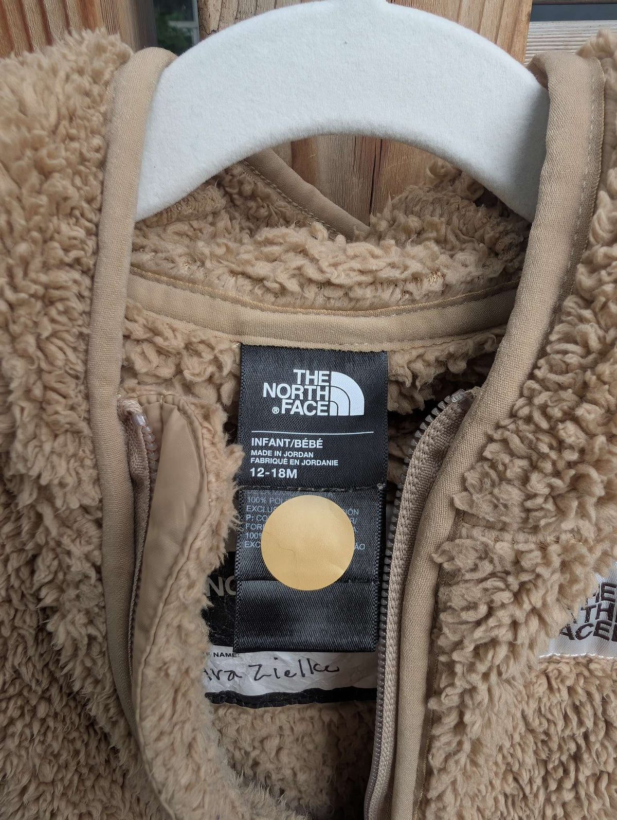 The North Face Infant Campshire One-Piece Fleece Sherpa Teddy Suit - Beige Brown 12-18M, Kids 18 Month (12-18M)