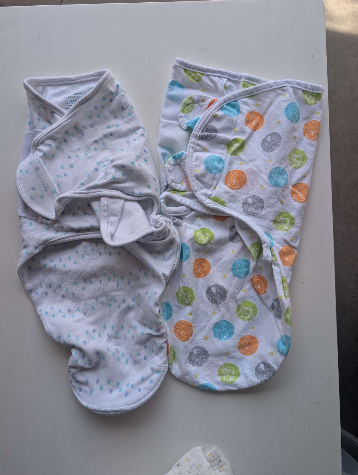 Aden + Anais Essentials Easy Swaddle Wraps | Blue & Winnie the Pooh | 100% Cotton | Velcro Baby Sleep Sack | Size 0-3 Months, 0-3 Months (Newborn)