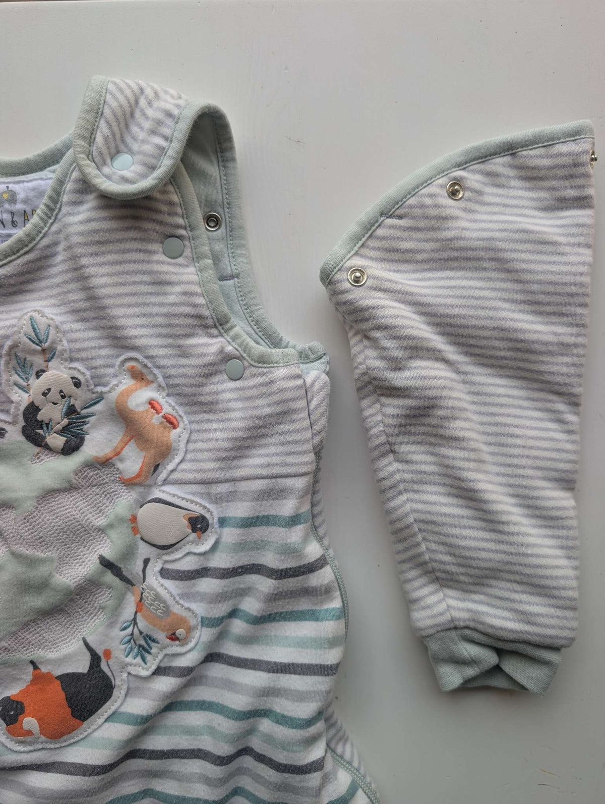 Dylan & Abby Long Sleeve Animal World Map Sleep Sack (Size 6-18M), 6-12 Months (Medium)