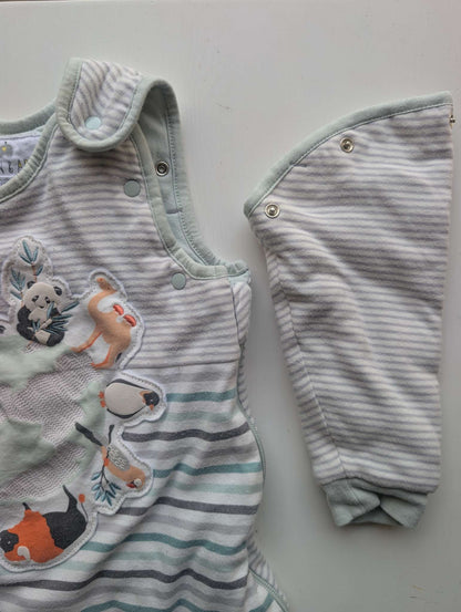 Dylan & Abby Long Sleeve Animal World Map Sleep Sack (Size 6-18M), 6-12 Months (Medium)