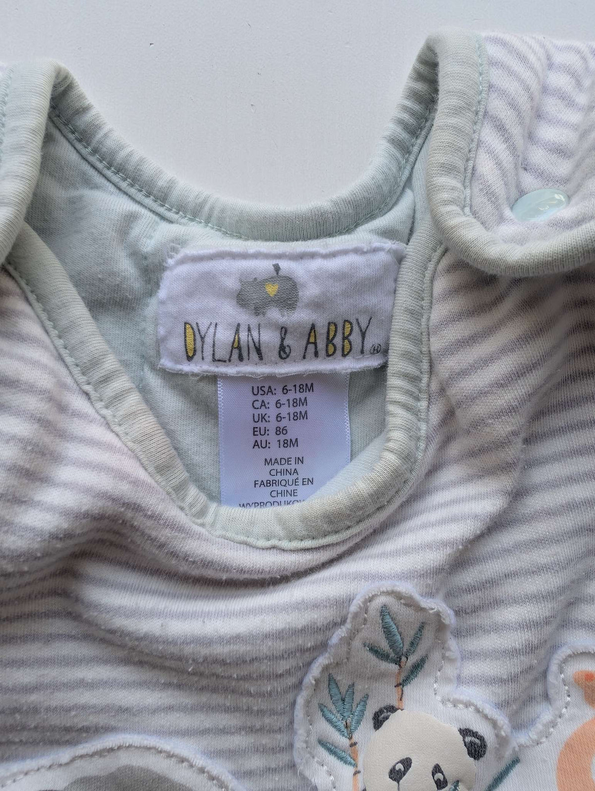 Dylan & Abby Long Sleeve Animal World Map Sleep Sack (Size 6-18M), 6-12 Months (Medium)