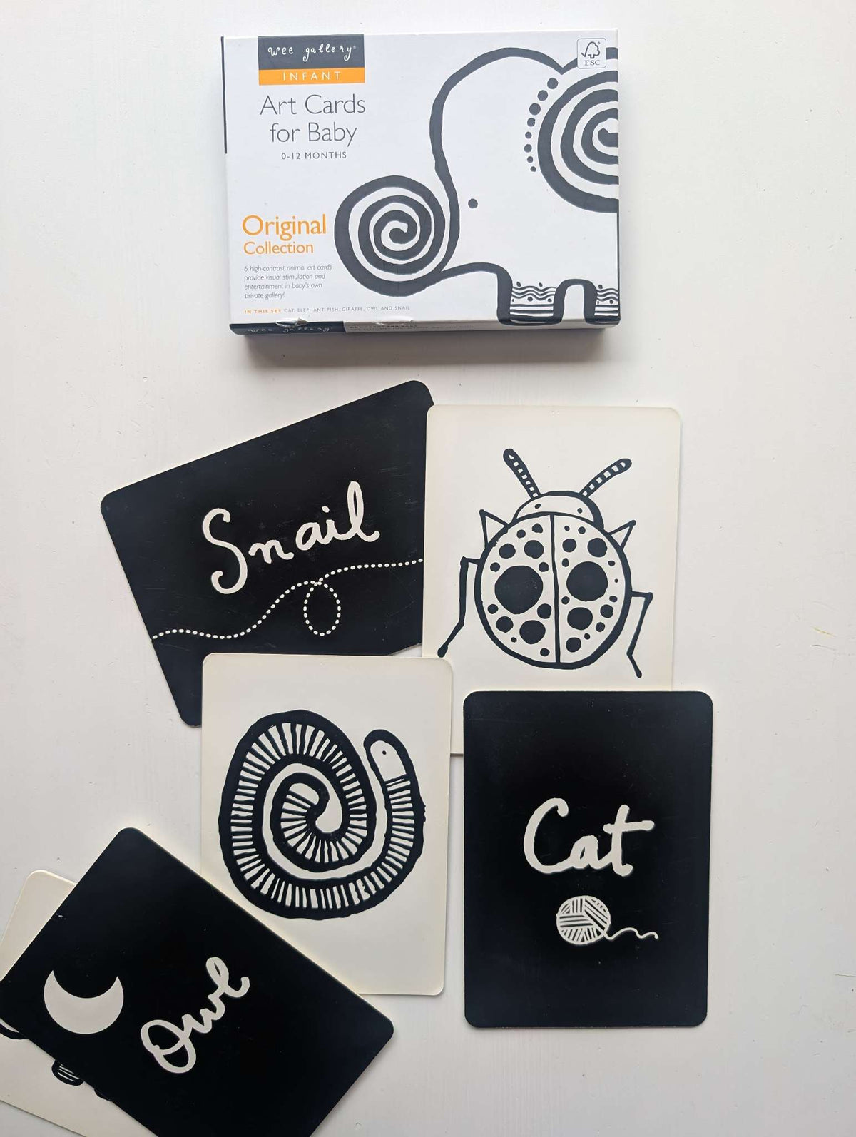 Wee Gallery High Contrast Infant Art Cards 0-12M