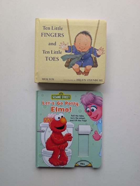 Toddler Board Books - Potty Training Elmo & Ten Little Fingers