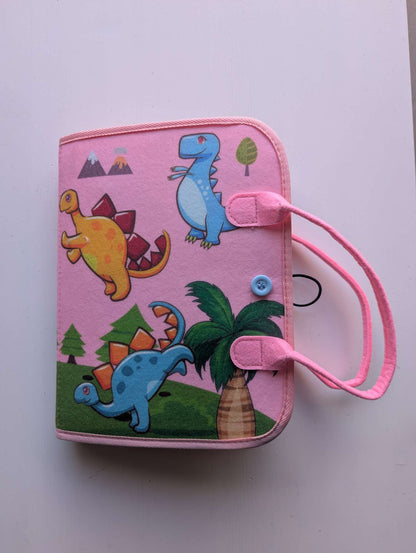 Dinosaur Felt Quiet Book / Busy Bag 1-4Y