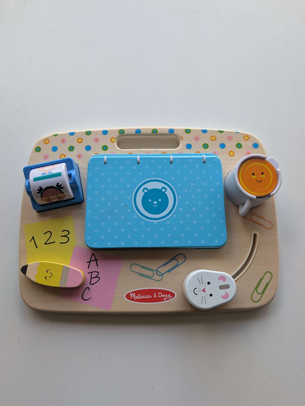 Melissa & Doug Wooden Play Laptop Activity Board