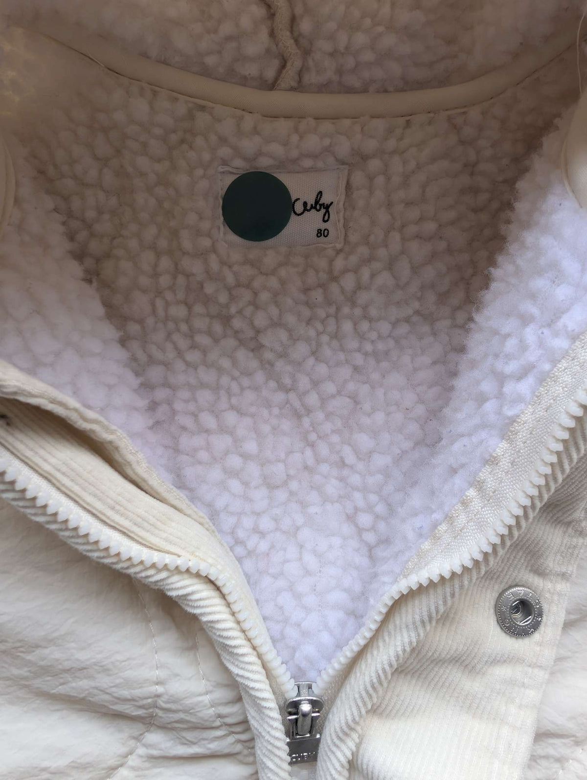 Cuby Cream Quilted Baby Snowsuit / Bunting - Size 80 (12-18M), Kids 18 Month (12-18M)