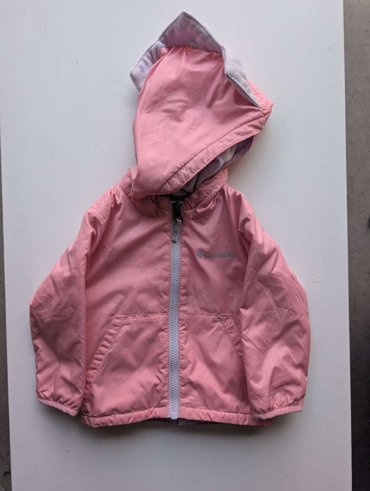 Columbia, Hooded Dinosaur Jacket, Pink, 12-18M, Kids 18 Month (12-18M)