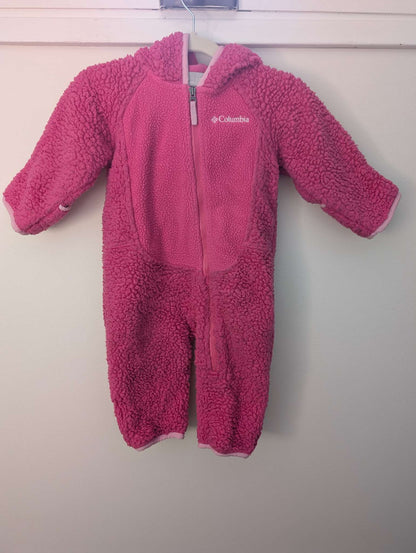Baby Infant Girl Pink Columbia Sherpa Insulated Bunting Suit, Cat Hood, 6-12M, Kids 9 Month (6-9M)