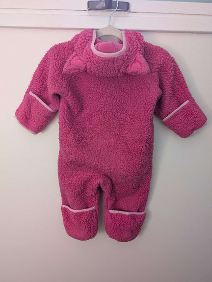 Baby Infant Girl Pink Columbia Sherpa Insulated Bunting Suit, Cat Hood, 6-12M, Kids 9 Month (6-9M)