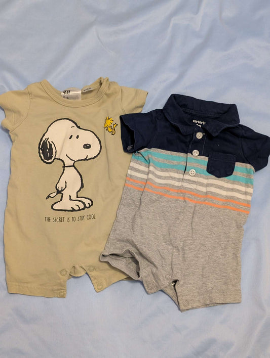 Baby Romper ( Bundle of 2) 3M, Kids 3 Month (0-3M)