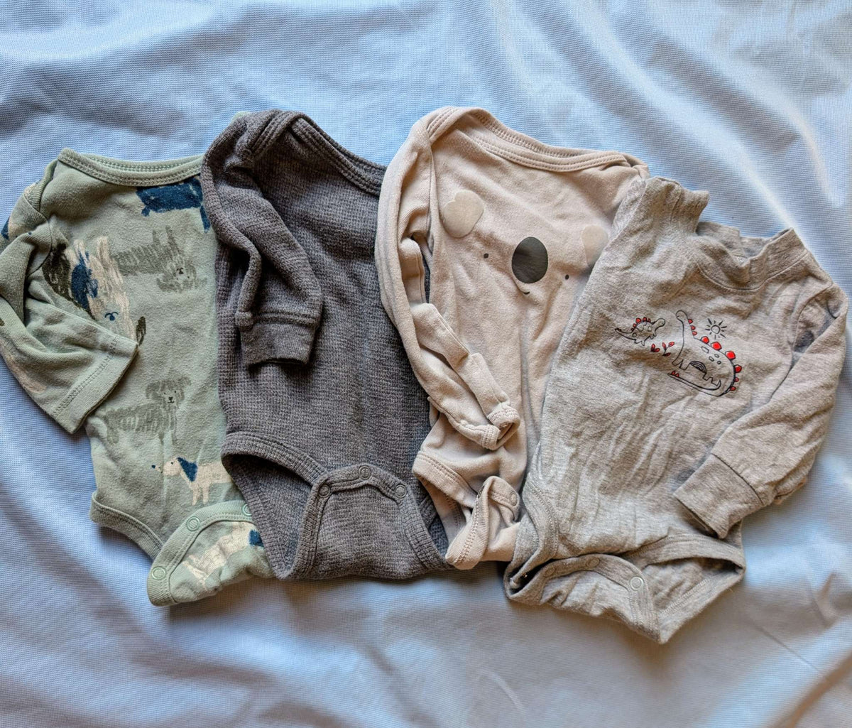 Boys Long Sleeves Onesie ( Bundle of 4) 3M, Kids 3 Month (0-3M)