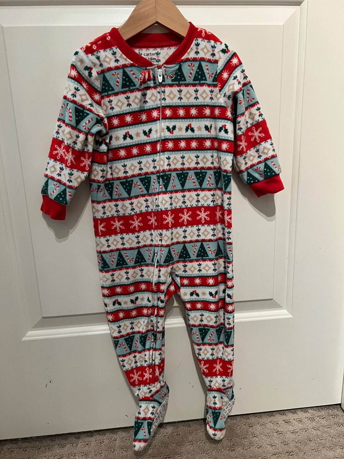Carter’s Fleece PJs Christmas 18M, Kids 18 Month (12-18M)