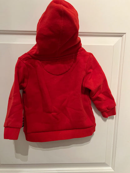 STRIPES HBC - Red Hoodie with LOVE  18-24m , Kids 24 Month (18-24M)