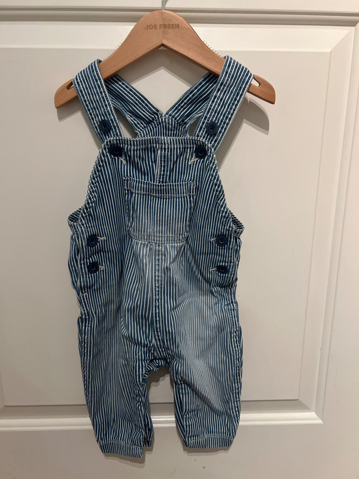 Striped overalls 6-12m, Kids 9 Month (6-9M)