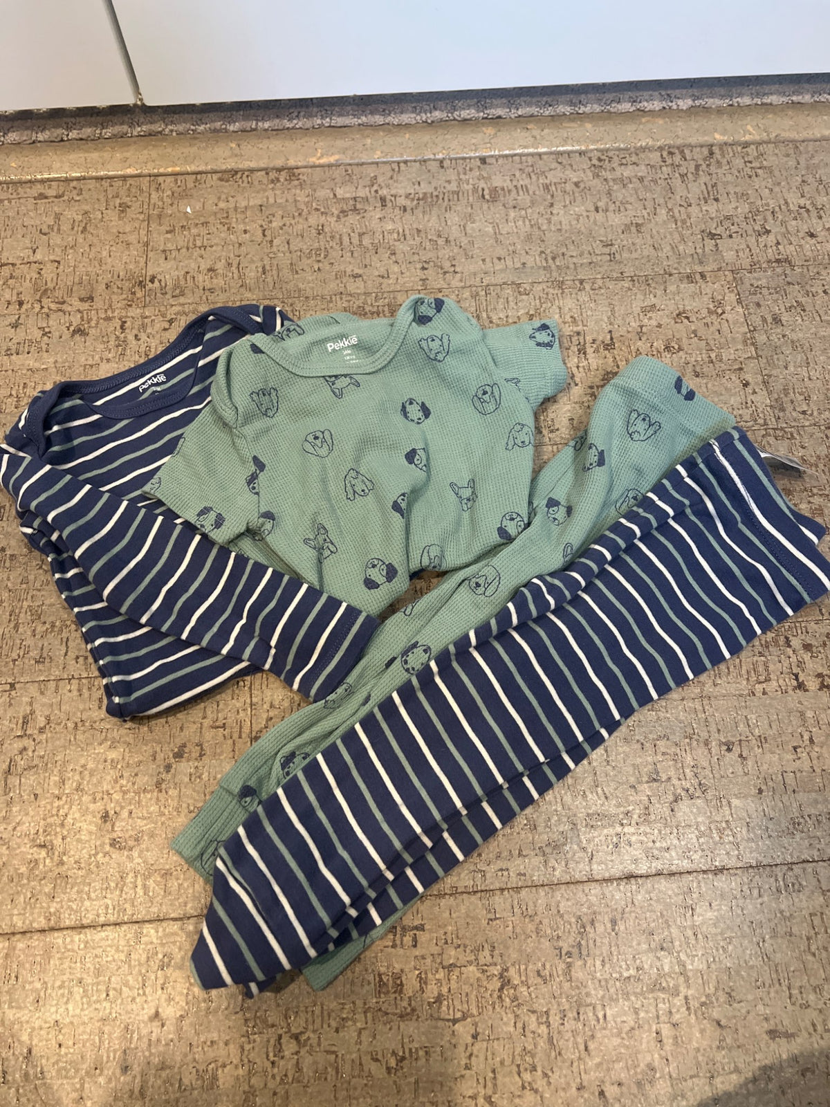 Puppy and stripes outfits