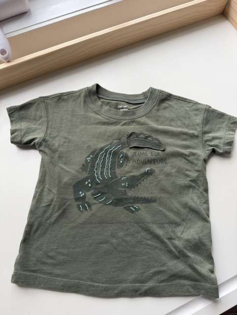 Carter's Boys short sleeve shirt (Crocodile theme), Kids 3T