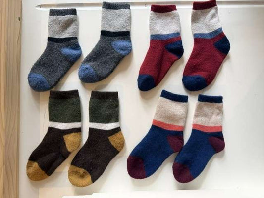 Kids Merino Wool Socks Boys Toddlers Thermal Hiking Winter Thick Warm Heavy Crew Cabin Cozy Socks