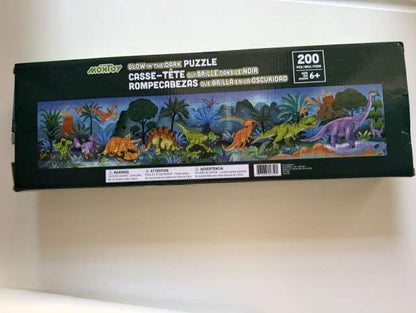 Dinosaur puzzle (glow in the dark) 200 pieces