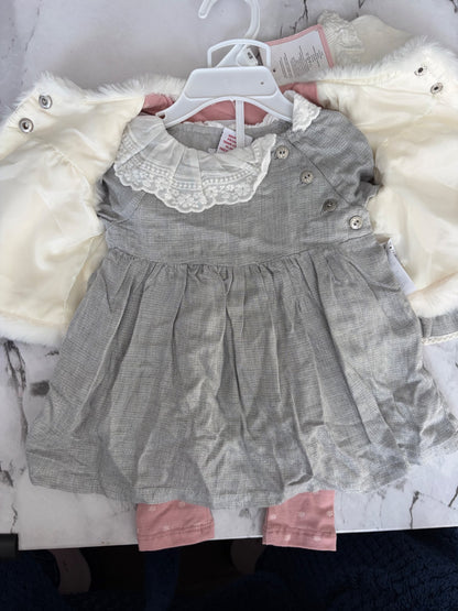 Girls 4-piece Dress Set, 3-6M NWT, Kids 6 Month (3-6M)
