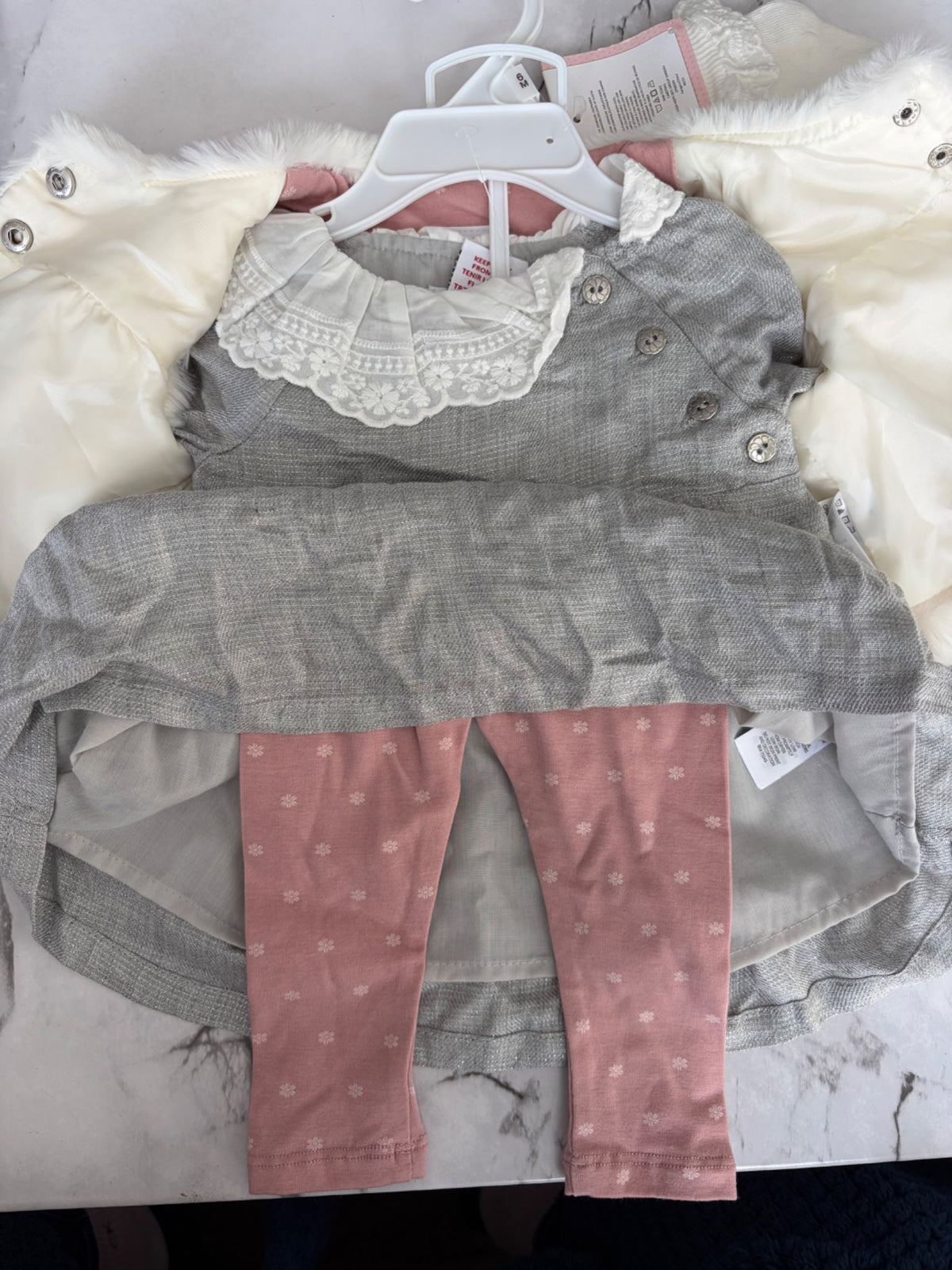 Girls 4-piece Dress Set, 3-6M NWT, Kids 6 Month (3-6M)