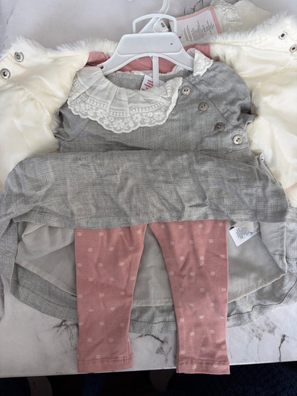 Girls 4-piece Dress Set, 3-6M NWT, Kids 6 Month (3-6M)